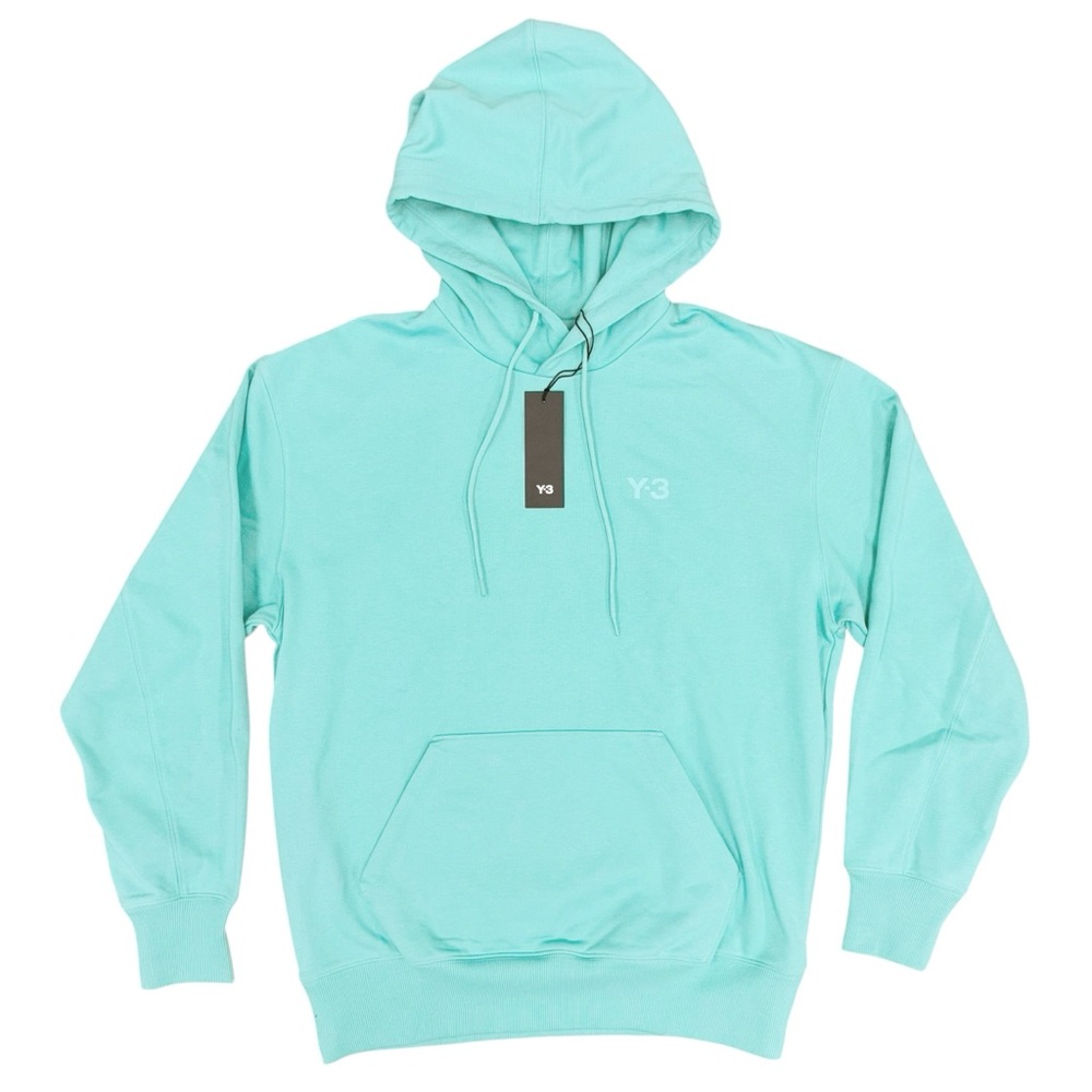 Adidas Y-3 French Terry Oversize Turquoise Hoodie Sweatshirt